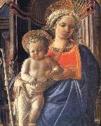 Fra Filippo Lippi, Details of Madonna and Child with Angels,St Frediano and St Augustine